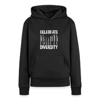 Feiern Sie Diversity Knife Collector Knives Lover - Frauen Premium Bio Hoodie - Schwarz - Vorne - Julia (174cm)