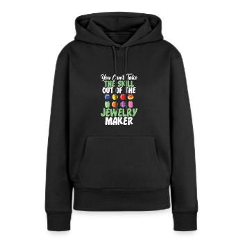 Dextérité du fabricant de bijoux - Sweat à capuche Premium bio Femme - noir - Devant - Julia (174cm)
