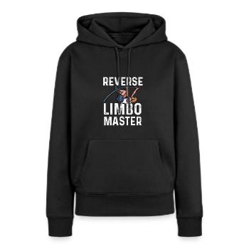 reverse limbo master Outfit Design for a pole - Frauen Premium Bio Hoodie - Schwarz - Vorne - Julia (174cm)