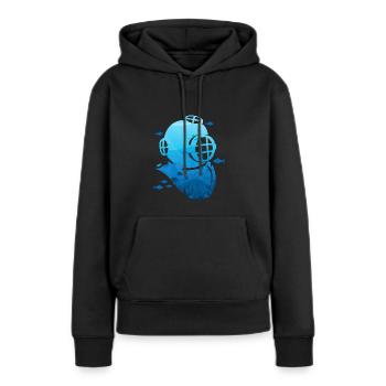 Underwater Exploration Oldschool Diving Helmet - Frauen Premium Bio Hoodie - Schwarz - Vorne - Julia (174cm)