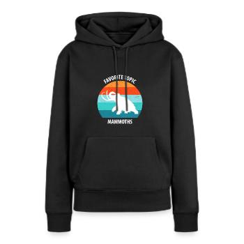Drôle de mammouth de l’âge de pierre de l’âge de glace Design préhistorique - Sweat à capuche Premium bio Femme - noir - Devant - Julia (174cm)