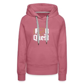 Pour toute la quête | Arme en mousse | Larper - Sweat à capuche Premium bio Femme - mauve - Devant - Isabella (175cm)
