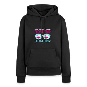 ce qui se passe sur le flotteur Design - Sweat à capuche Premium bio Femme - noir - Devant - Julia (174cm)