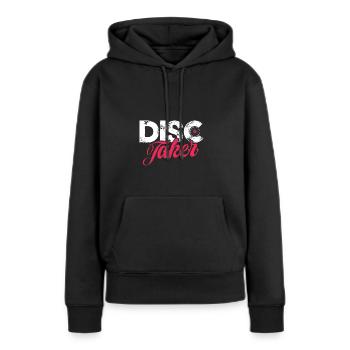 Disc taker - Frauen Premium Bio Hoodie - Schwarz - Vorne - Julia (174cm)