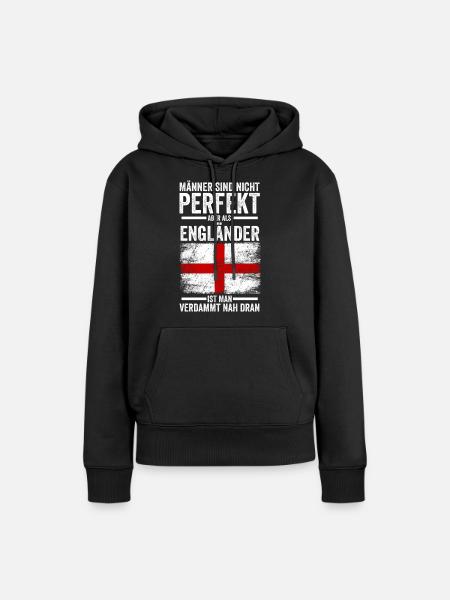 England Engländer Englisches - Frauen Premium Bio Hoodie - Schwarz