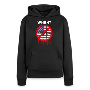 When? Gun Control Movement USA - Frauen Premium Bio Hoodie - Schwarz - Vorne - Julia (174cm)