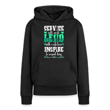 Arbeit Büro Firma - Frauen Premium Bio Hoodie - Schwarz - Vorne - Julia (174cm)