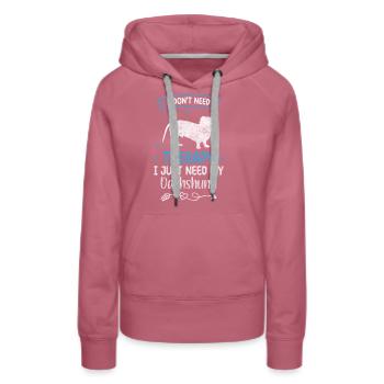 teckel, propriétaire de chien, chien de chasse - Sweat à capuche Premium bio Femme - mauve - Devant - Isabella (175cm)