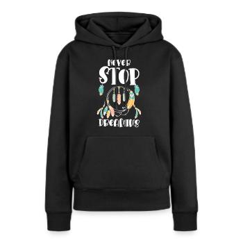 Traum Träumer Spirituell Träumen - Frauen Premium Bio Hoodie - Schwarz - Vorne - Julia (174cm)