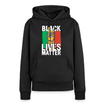 Black History Month Black History - Frauen Premium Bio Hoodie - Schwarz - Vorne - Julia (174cm)
