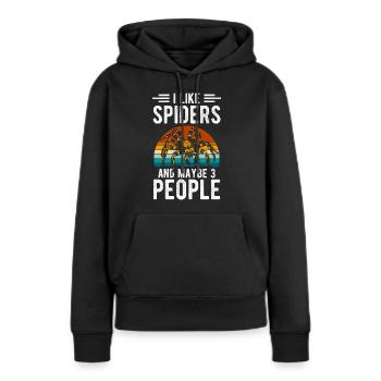 Spinne Krabbeln Tarantel Biss - Frauen Premium Bio Hoodie - Schwarz - Vorne - Julia (174cm)