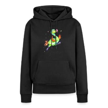 Gute Laune Dodo - Frauen Premium Bio Hoodie - Schwarz - Vorne - Julia (174cm)