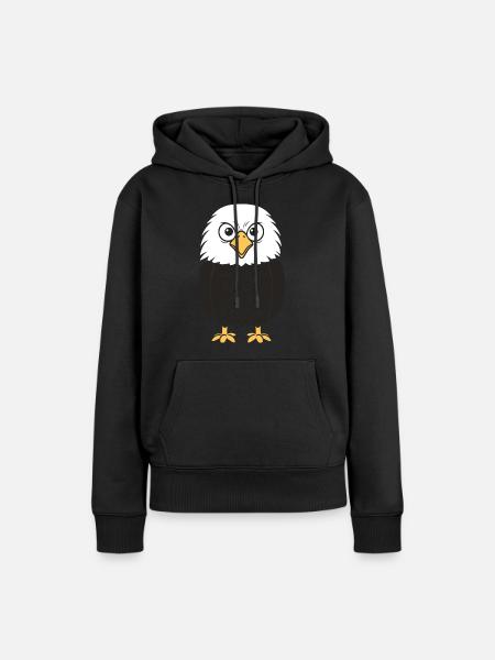 Adler-Vogel - Frauen Premium Bio Hoodie - Schwarz