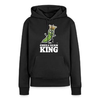 Grüne Bohnen - Frauen Premium Bio Hoodie - Schwarz - Vorne - Julia (174cm)