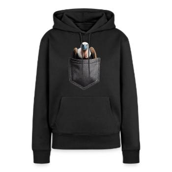 Geier - Frauen Premium Bio Hoodie - Schwarz - Vorne - Julia (174cm)