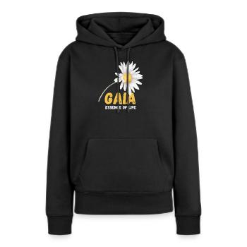 Earth’s spirit - Sweat à capuche Premium bio Femme - noir - Devant - Julia (174cm)