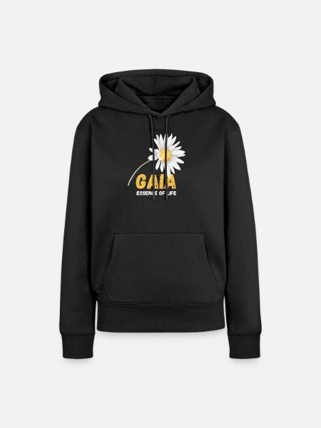 Der Geist der Erde - Frauen Premium Bio Hoodie - Schwarz