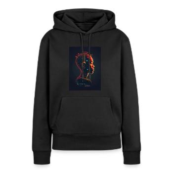 EHAI - Women’s Premium Organic Hoodie - black - Front - Julia (174cm)
