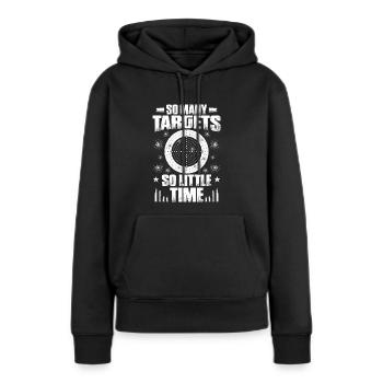 Sportschütze Sportschießen Schießsport Shooter - Frauen Premium Bio Hoodie - Schwarz - Vorne - Julia (174cm)