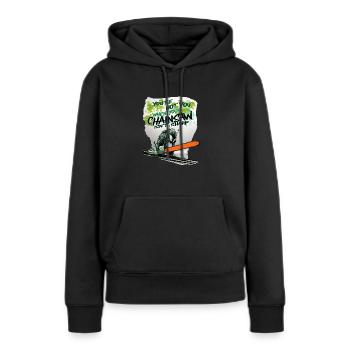 Du bist nicht du wenn Kette stumpf ist - Frauen Premium Bio Hoodie - Schwarz - Vorne - Julia (174cm)