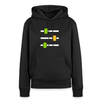 Console de mixage - Sweat à capuche Premium bio Femme - noir - Devant - Julia (174cm)