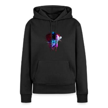 Musiciens - Sweat à capuche Premium bio Femme - noir - Devant - Julia (174cm)