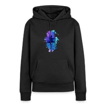 Ballerina - Frauen Premium Bio Hoodie - Schwarz - Vorne - Julia (174cm)