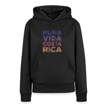 Costa Rica Pura Vida - Sweat à capuche Premium bio Femme - noir - Devant - Julia (174cm)
