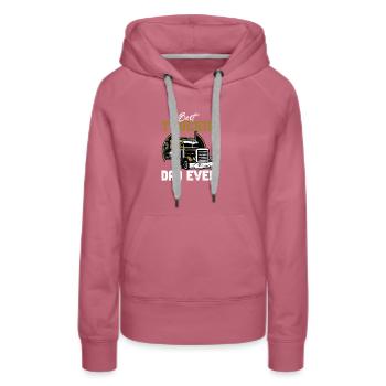 Lkw-Fahrer Trucker Vintage Sattelzug Sprüche - Frauen Premium Bio Hoodie - Malve - Vorne - Isabella (175cm)
