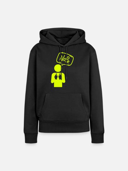 Nope - Frauen Premium Bio Hoodie - Schwarz
