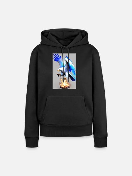 White Animals Adler - Frauen Premium Bio Hoodie - Schwarz