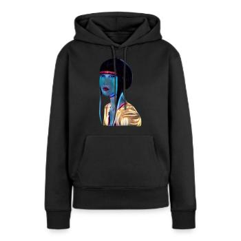 Geisha - Women’s Premium Organic Hoodie - black - Front - Julia (174cm)