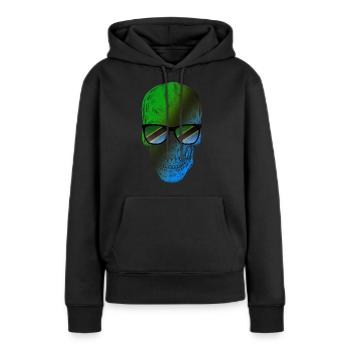 Tanzanie - Sweat à capuche Premium bio Femme - noir - Devant - Julia (174cm)