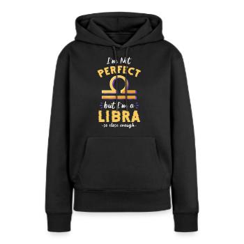 Waage Tierkreiszeichen Aberglaube Geburt - Frauen Premium Bio Hoodie - Schwarz - Vorne - Julia (174cm)