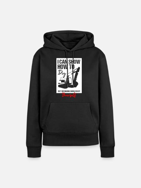 Baggerrückenbagger für Baggerfahrer - Frauen Premium Bio Hoodie - Schwarz