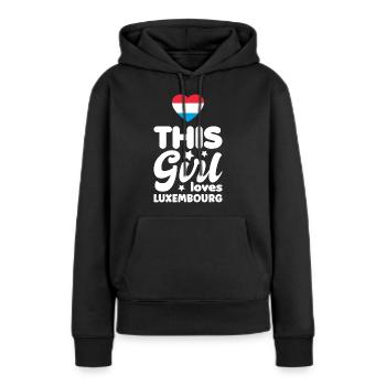 Luxembourg Flag Luxembourg flag Home - Women’s Premium Organic Hoodie - black - Front - Julia (174cm)