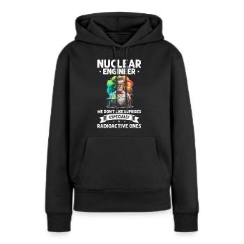 Kernenergie Spruch für Kernenergie - Frauen Premium Bio Hoodie - Schwarz - Vorne - Julia (174cm)