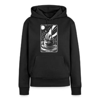 Carte de Tarot Poterie - Sweat à capuche Premium bio Femme - noir - Devant - Julia (174cm)