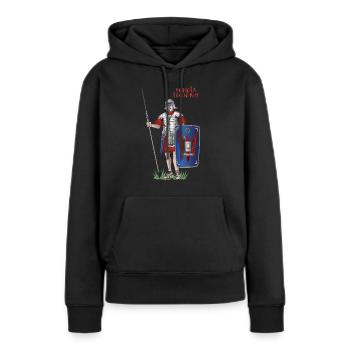 ROME Legionarius Miles - Sweat à capuche Premium bio Femme - noir - Devant - Julia (174cm)
