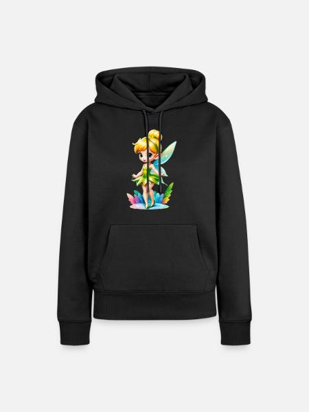 Kleine Fee 7 - Frauen Premium Bio Hoodie - Schwarz