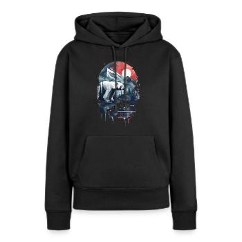 Polar Bär - Frauen Premium Bio Hoodie - Schwarz - Vorne - Julia (174cm)