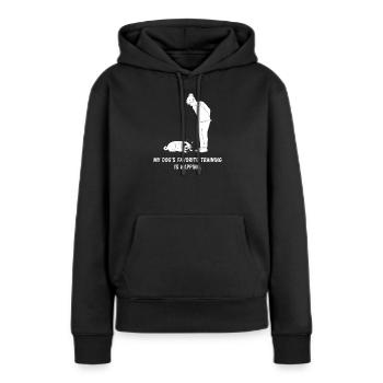 Hundetraining Nickerchen - Frauen Premium Bio Hoodie - Schwarz - Vorne - Julia (174cm)