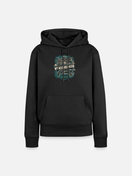 Berlin Meine Nachbarschaft - Frauen Premium Bio Hoodie - Schwarz