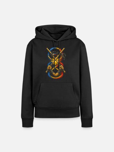 Escrima Arnis Kampfsport - Frauen Premium Bio Hoodie - Schwarz