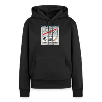 Kopf Stein Pflaster Konfliktlösung - Frauen Premium Bio Hoodie - Schwarz - Vorne - Julia (174cm)