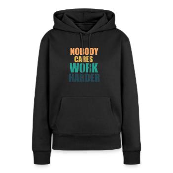 Ein exklusives Design auch ideal als Geschenk Nobo - Frauen Premium Bio Hoodie - Schwarz - Vorne - Julia (174cm)