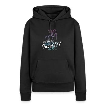 reif für insel Mallorca Majorca Karneval Hawai - Frauen Premium Bio Hoodie - Schwarz - Vorne - Julia (174cm)