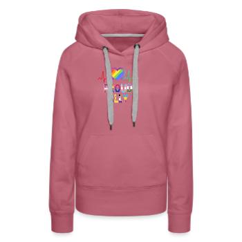 Stolzer Verbündeter des LGBT-Regenbogens - Frauen Premium Bio Hoodie - Malve - Vorne - Isabella (175cm)