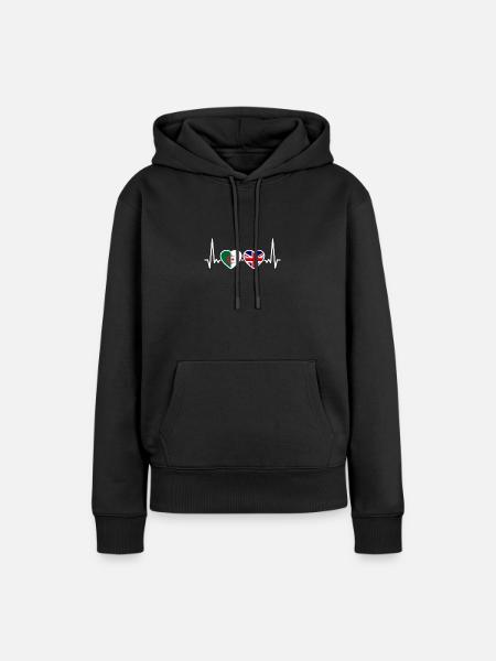 Algerien Britische Flagge Britisch Algerisch - Frauen Premium Bio Hoodie - Schwarz
