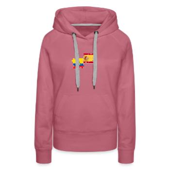 Ecuador Spanien Flagge Spanier Ecuadorianer - Frauen Premium Bio Hoodie - Malve - Vorne - Isabella (175cm)